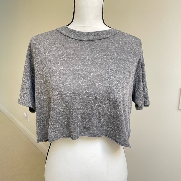 Urban Outfitters Tops - UO and project social gray marked cropped tee: size L